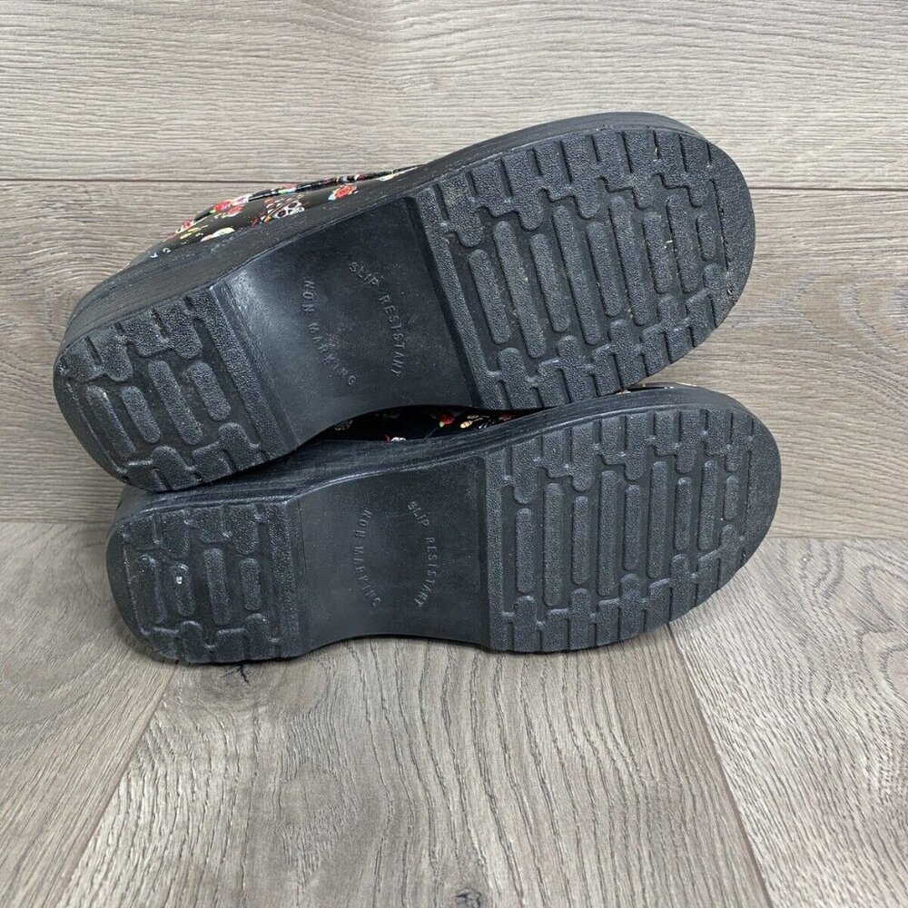 Easy Street Day Of The Dead Women Shoes Size 8W Laurie Clogs Nursing EUC - Picture 5 of 11